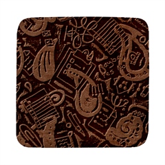Abstract Art Pattern Design Background Square Wood Guitar Pick Holder Case And Picks Set