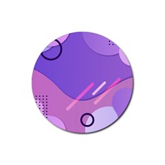 Colorful Labstract Wallpaper Theme Rubber Coaster (round)