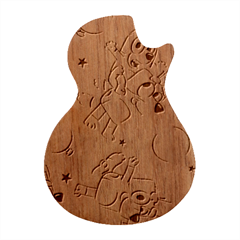Bluey, Bluey Merch, Bluey Pattern, Bluey Bluey, Bingo, Bluey Design, Bluey Dog Guitar Shape Wood Guitar Pick Holder Case And Picks Set
