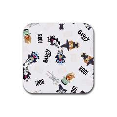 Bluey, Bluey Merch, Bluey Pattern, Bluey Bluey, Bingo, Bluey Design, Bluey Dog Rubber Coaster (square)