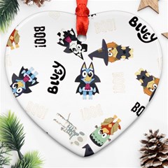 Bluey, Bluey Merch, Bluey Pattern, Bluey Bluey, Bingo, Bluey Design, Bluey Dog Heart Ornament (two Sides)
