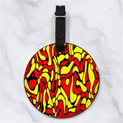 Rby 127 Nappa Leather Luggage Tag Round