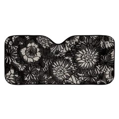 Mid Century Retro Floral 1970s 1960s Pattern 71 Car Windshield Sunshade