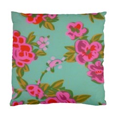 Mid Century Retro Floral 1970s 1960s Pattern 81 Standard Cushion Case (one Side)