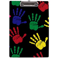 Handprints Hand Print Colourful A4 Acrylic Clipboard